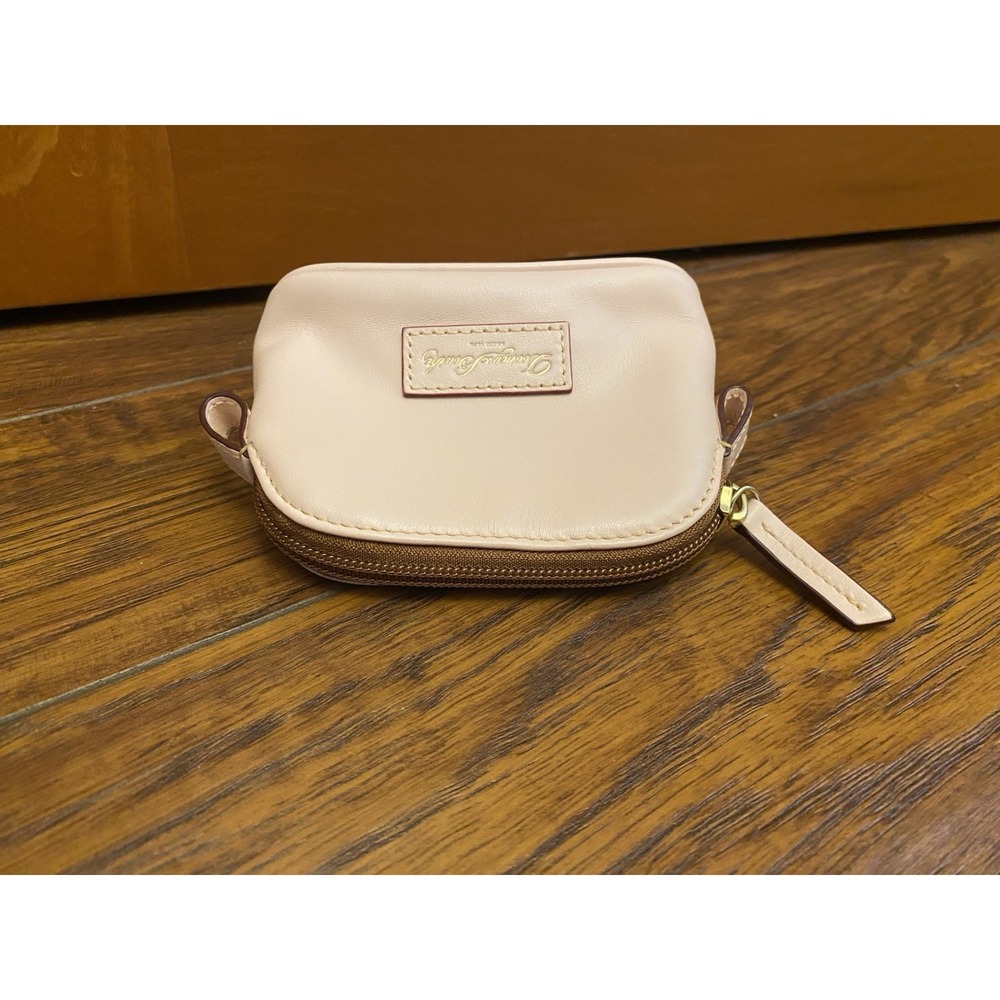 Dooney & Bourke Pink Smooth Pebble Leather Coin Pouch Purse Zipper Excellent - Picture 7 of 9